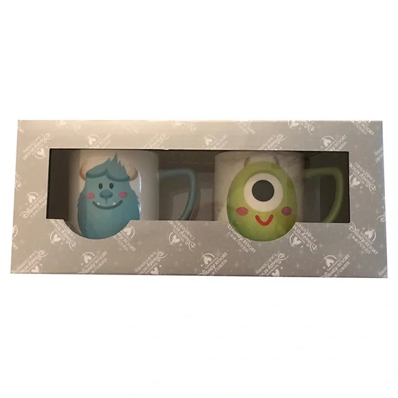 Shanghai Disney Resort Mug Set featuring Mike & Sulley from Monsters Inc, NIB.